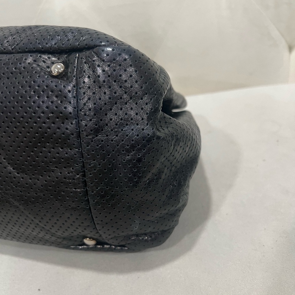 Chanel Perforated Accordion Flap Bag in Black Leather - Picture 11 of 15